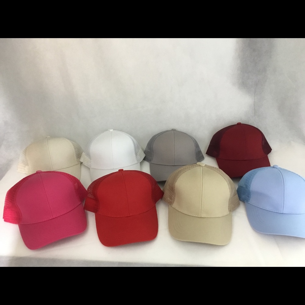 CC Hi Ponytail Messy Bun Baseball Mesh Cap Hat NEW